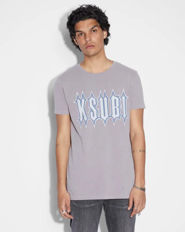 SERRATED SEEING LINES SS TEE SILT made by Ksubi