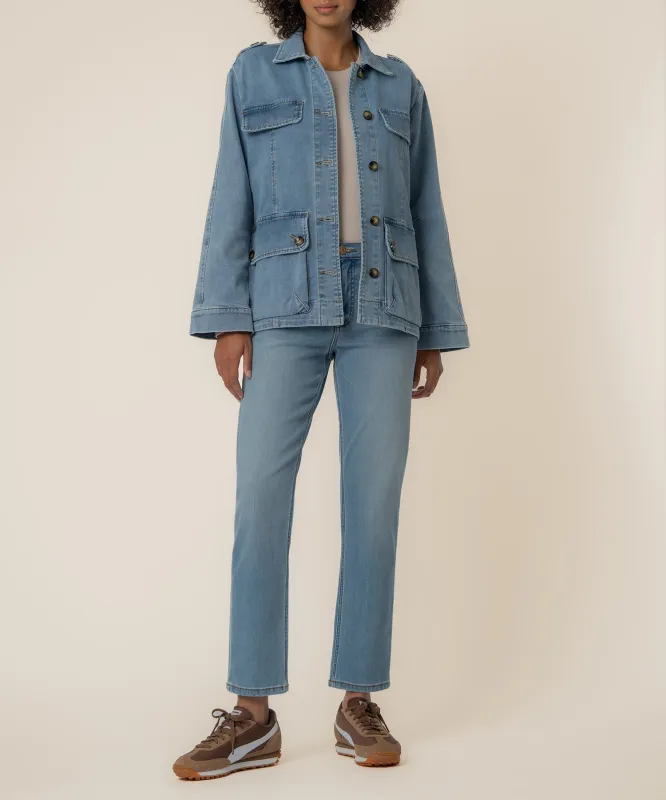 Callista Oversize Denim Jacket sold by Kut from the Kloth