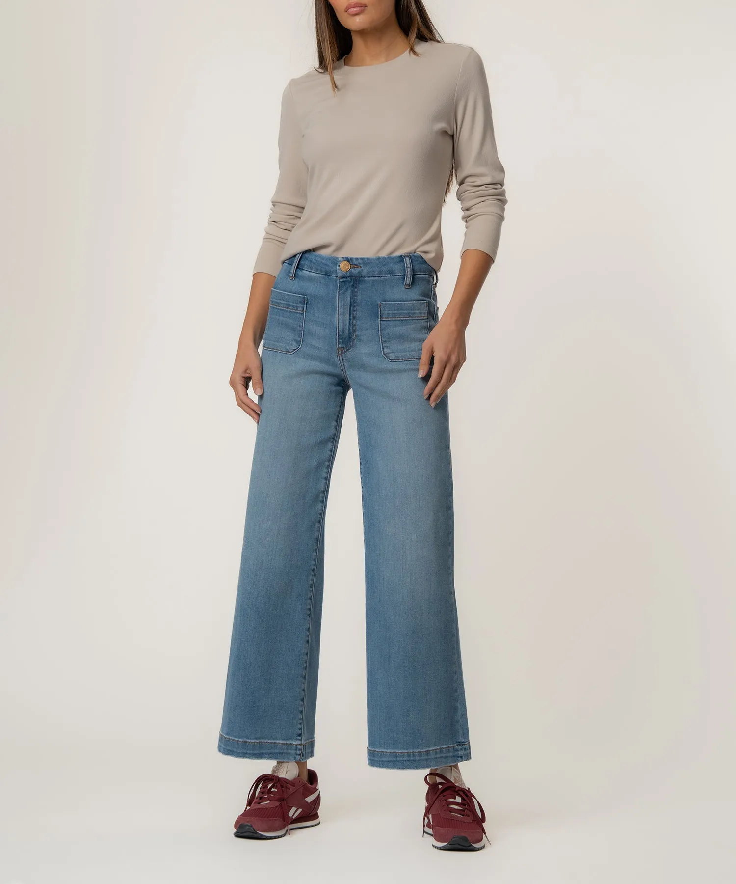Meg High Rise Wide Leg in Totally Wash sold by Kut from the Kloth