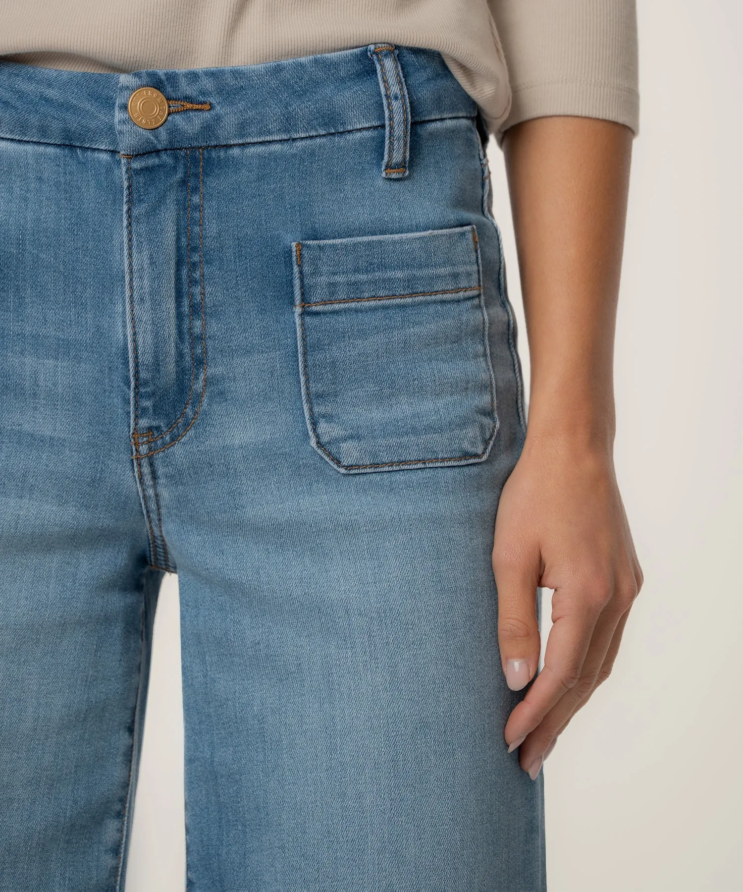 Meg High Rise Wide Leg in Totally Wash sold by Kut from the Kloth product image thumbnail 4