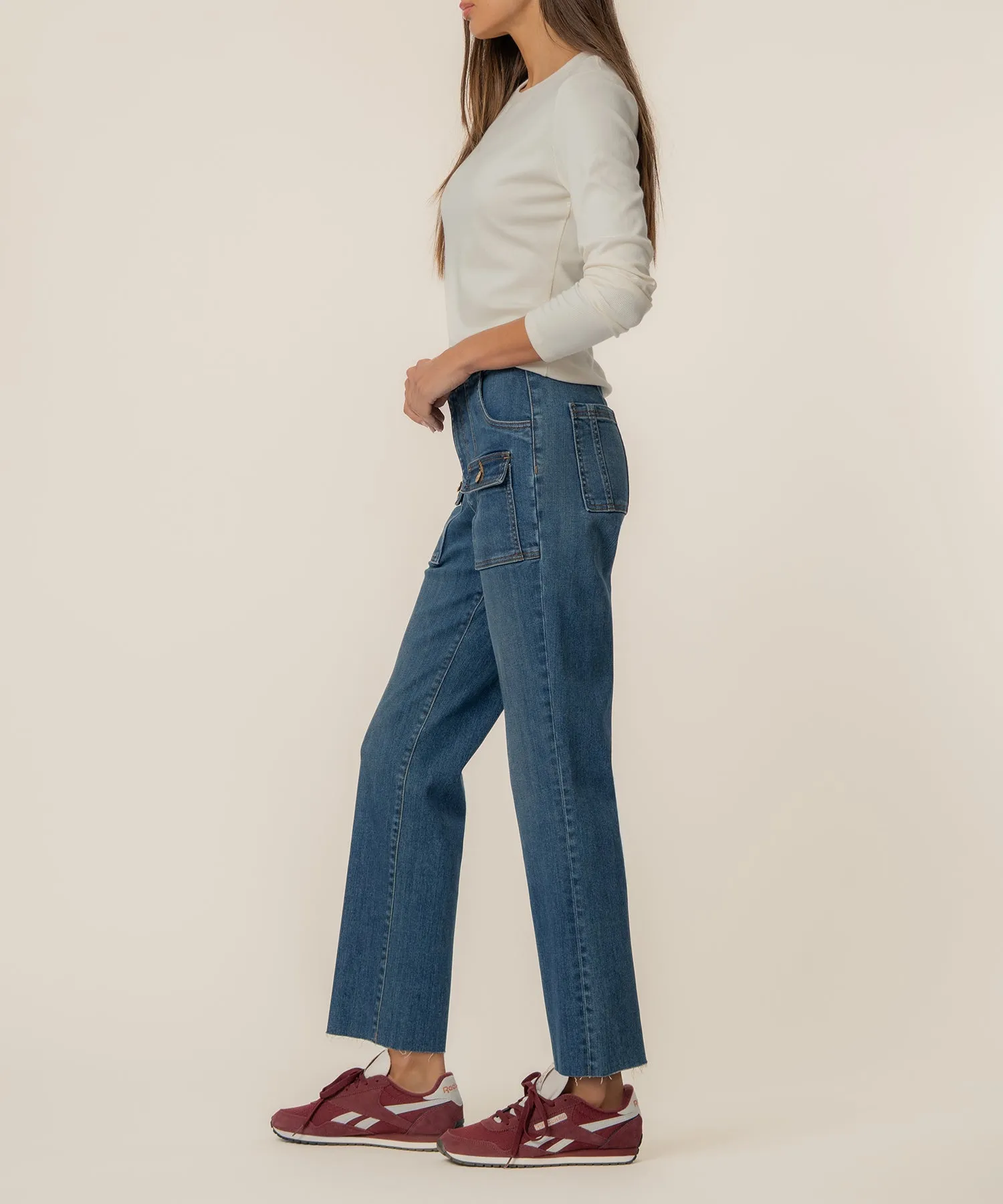 Avery High Rise Straight Leg, Exclusive sold by Kut from the Kloth product image thumbnail 3