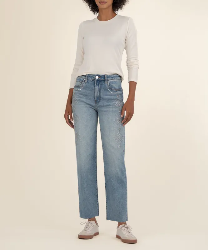 Fay High Rise Ankle Straight Leg sold by Kut from the Kloth