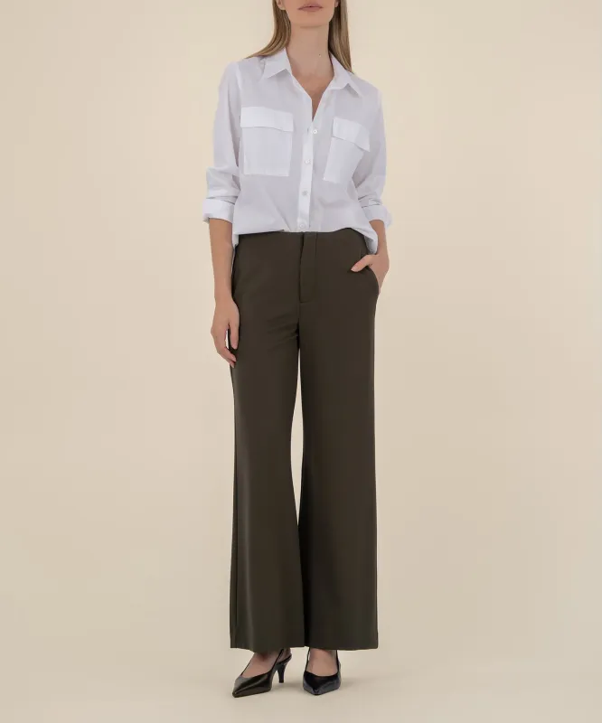 Meg Ponti High Rise Wide Leg Trouser sold by Kut from the Kloth