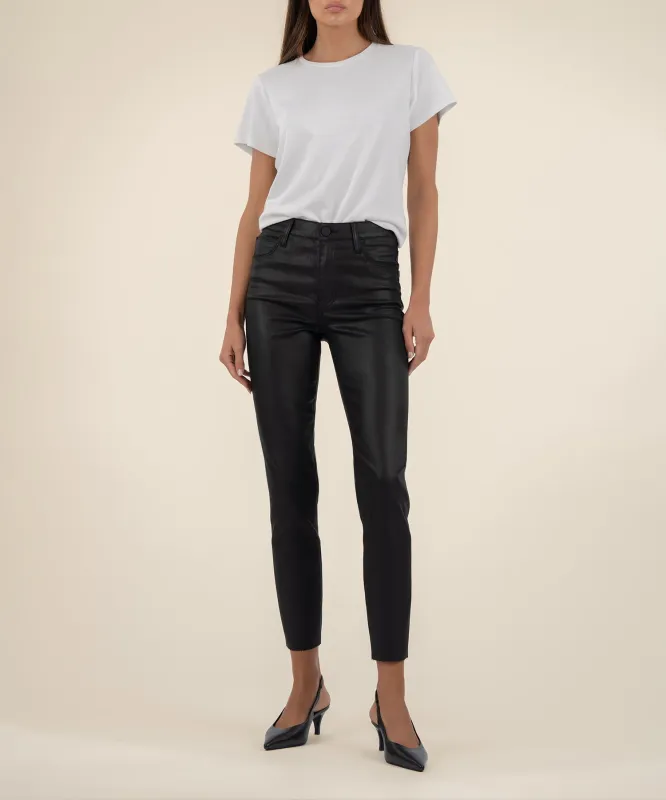 Charlize Coated High Rise Ankle Skinny made by Kut from the Kloth