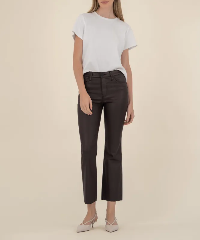 Kelsey Coated High Rise Ankle Flare sold by Kut from the Kloth