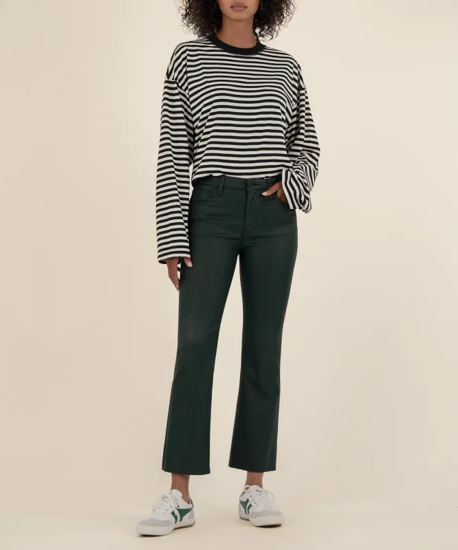 Kelsey Coated High Rise Ankle Flare- FINAL SALE sold by Kut from the Kloth