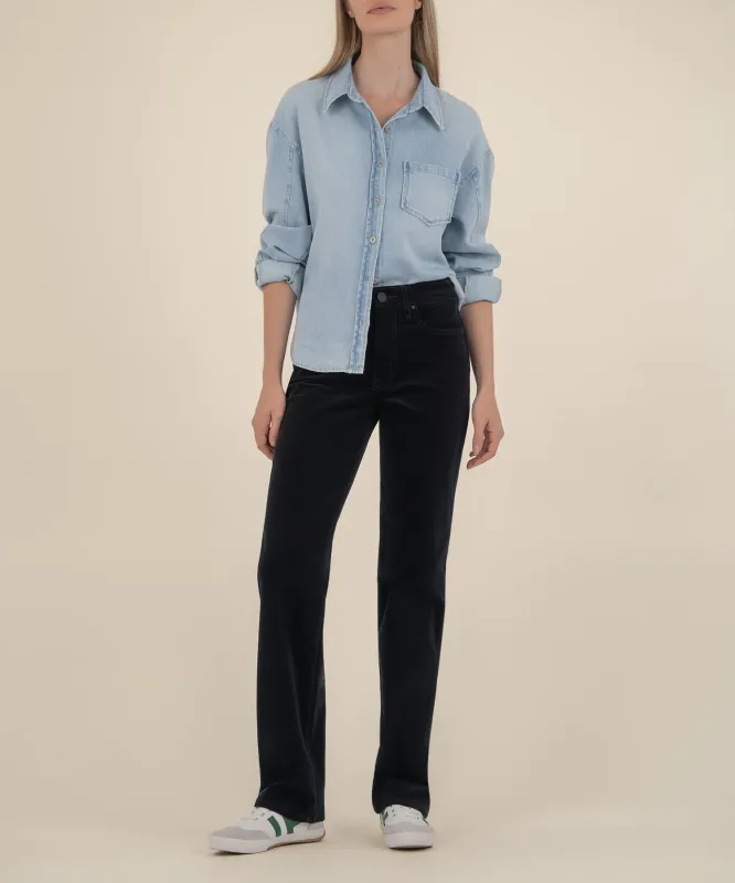 Melissa Corduroy High Rise Straight, Long- FINAL SALE sold by Kut from the Kloth