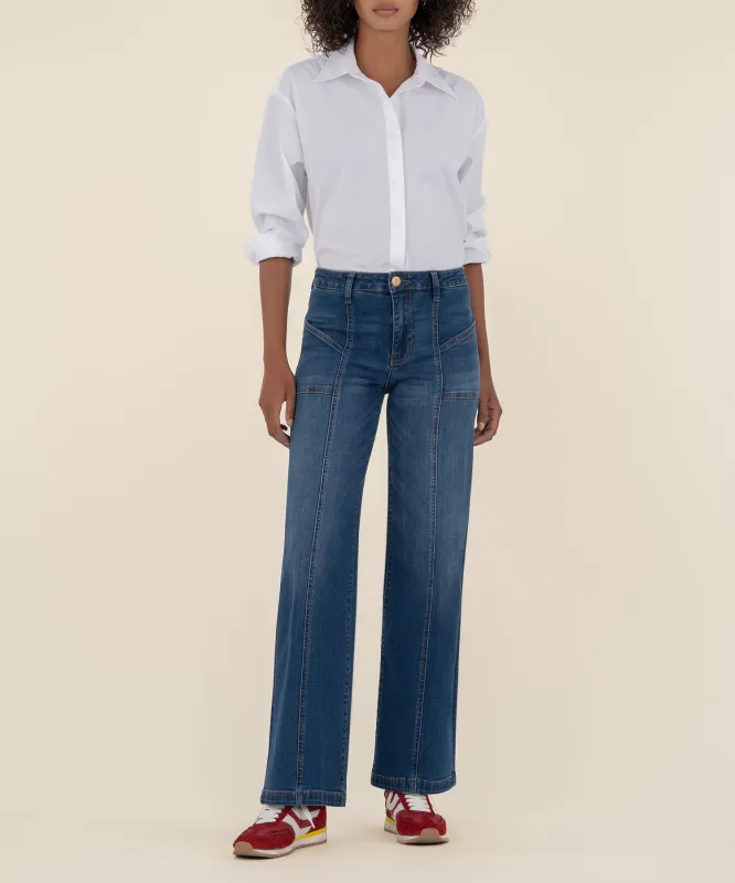 Jean High Rise Wide Straight Leg made by Kut from the Kloth