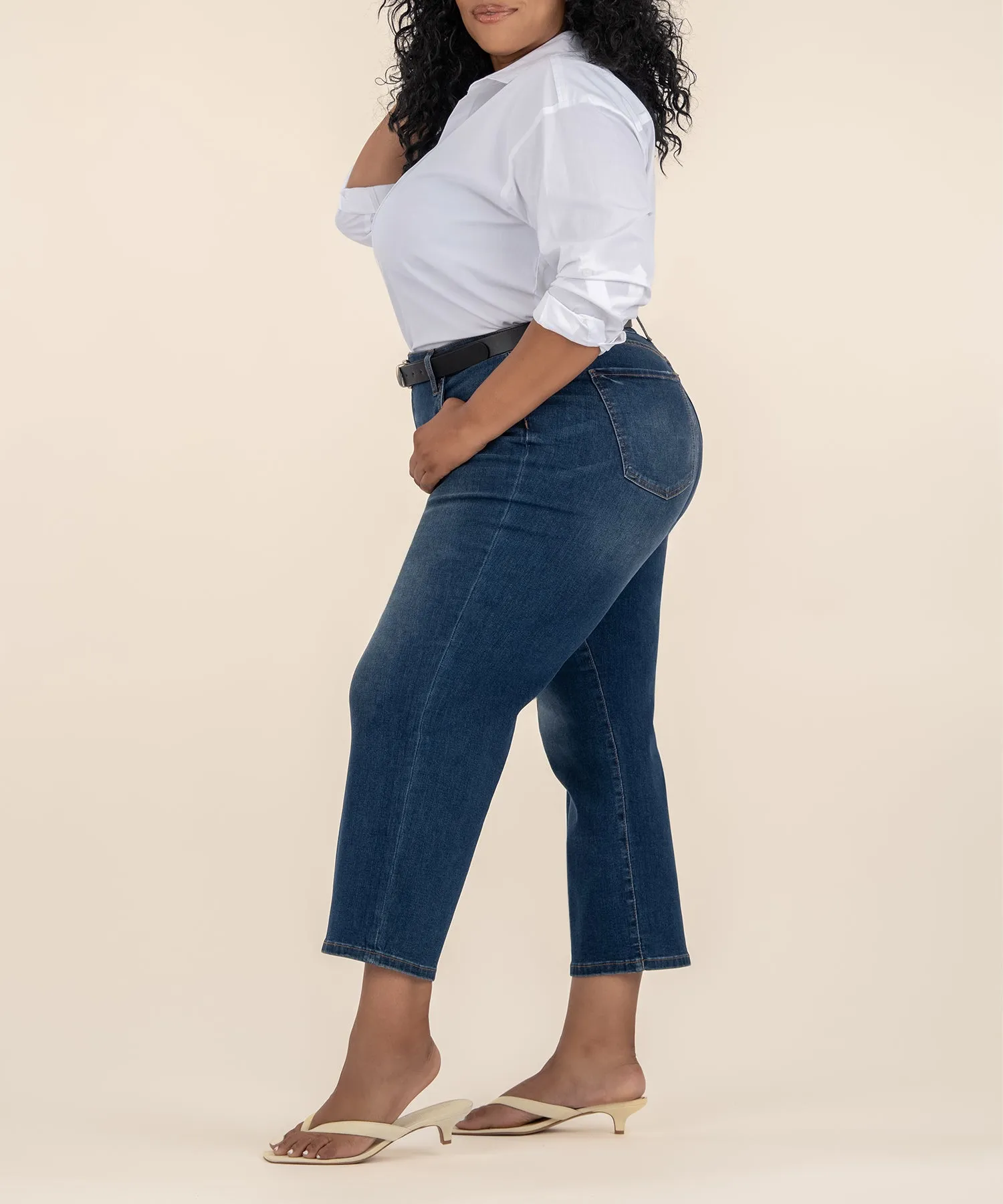 Charlotte High Rise Wide Leg, Plus in Resolved Wash sold by Kut from the Kloth product image thumbnail 2