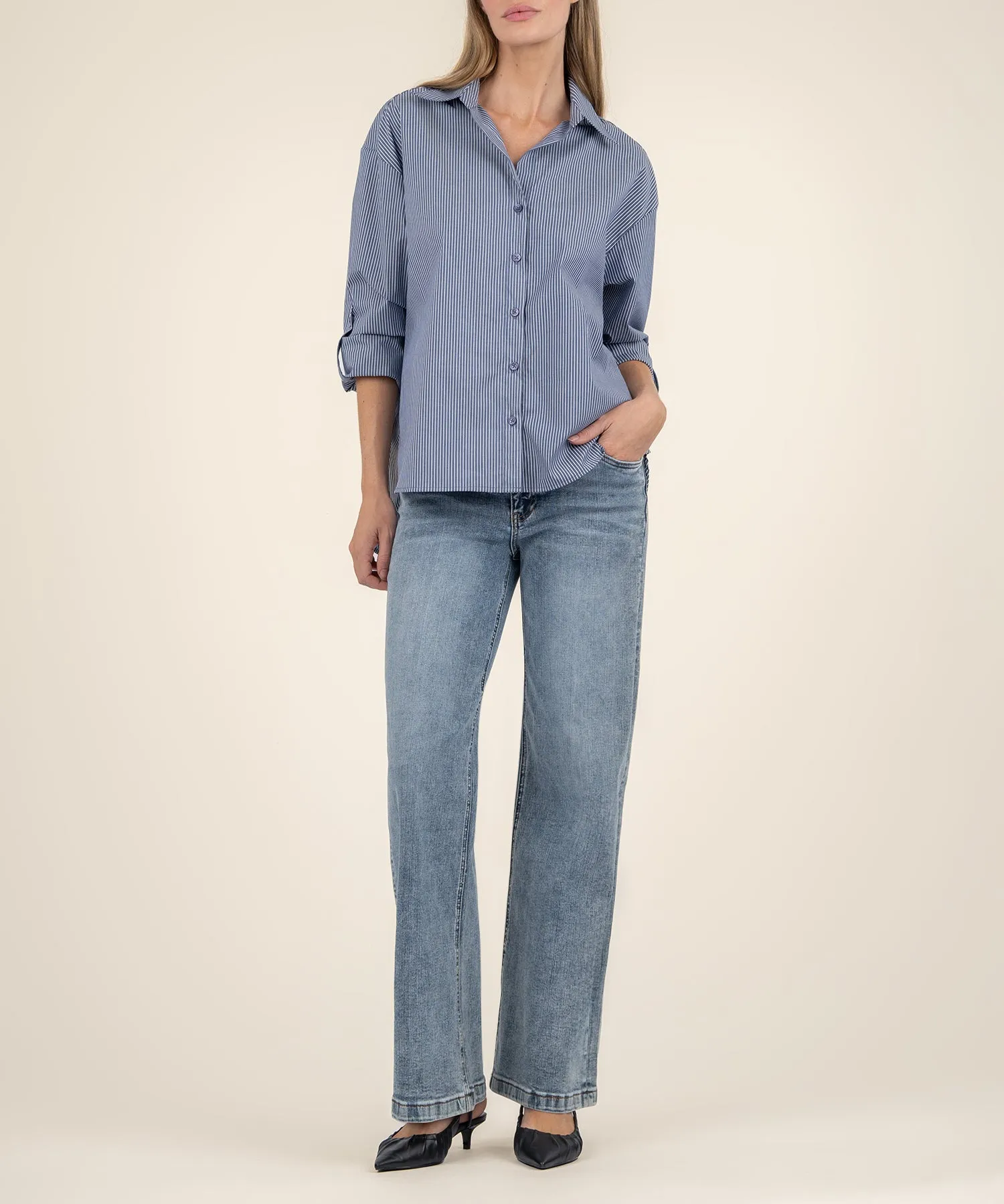 Kaiya Boyfriend Shirt sold by Kut from the Kloth