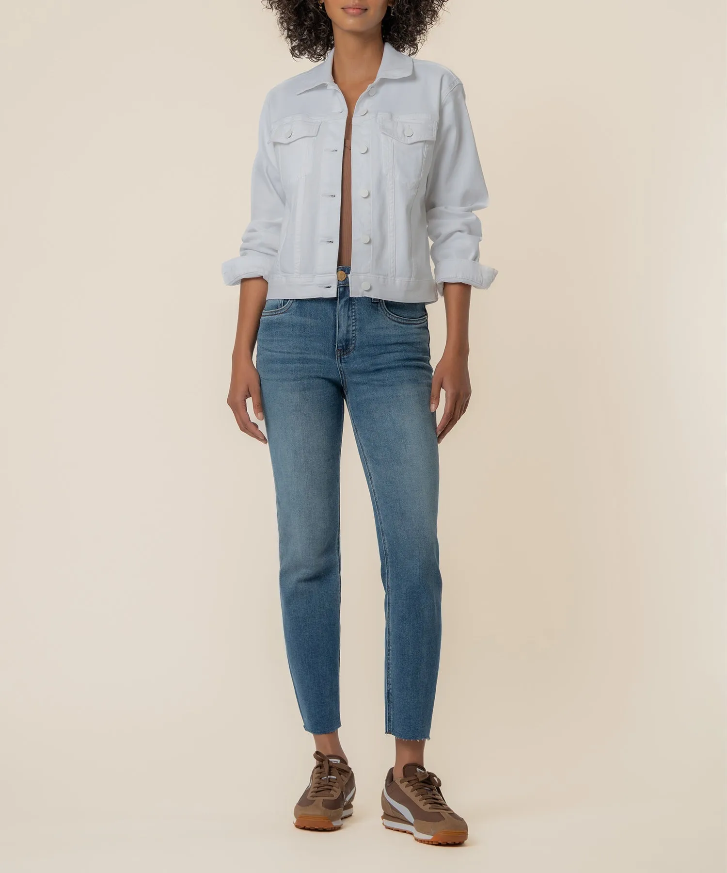 Juliet Jacket, Exclusive in Optic White sold by Kut from the Kloth