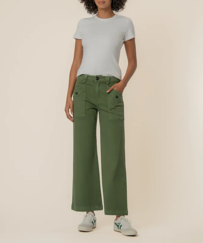 Meg High Rise Wide Leg in Dill made by Kut from the Kloth