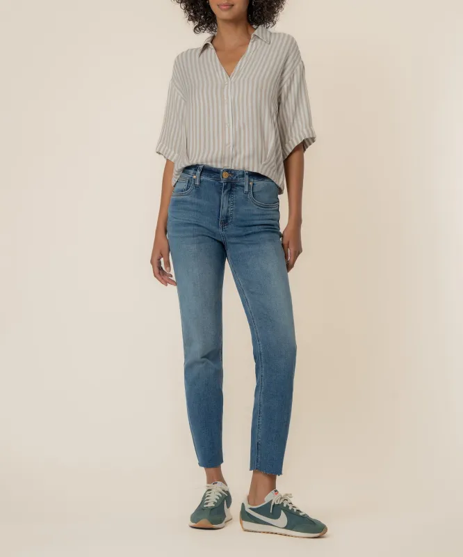 Donna Top in Ivory/Taupe made by Kut from the Kloth