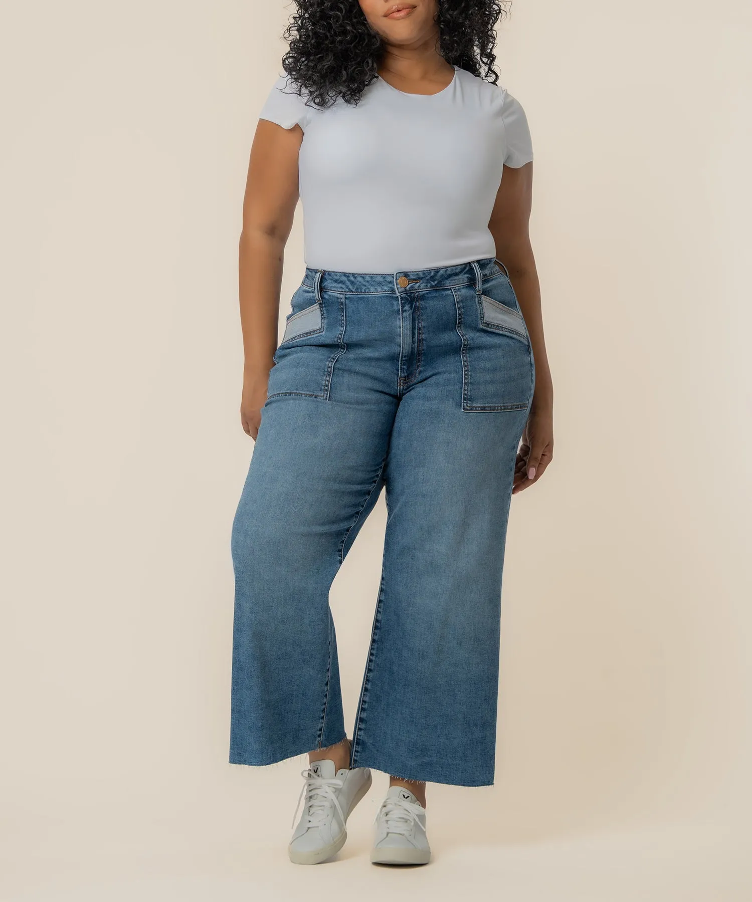 Meg High Rise Wide Leg, Plus in Success Wash sold by Kut from the Kloth