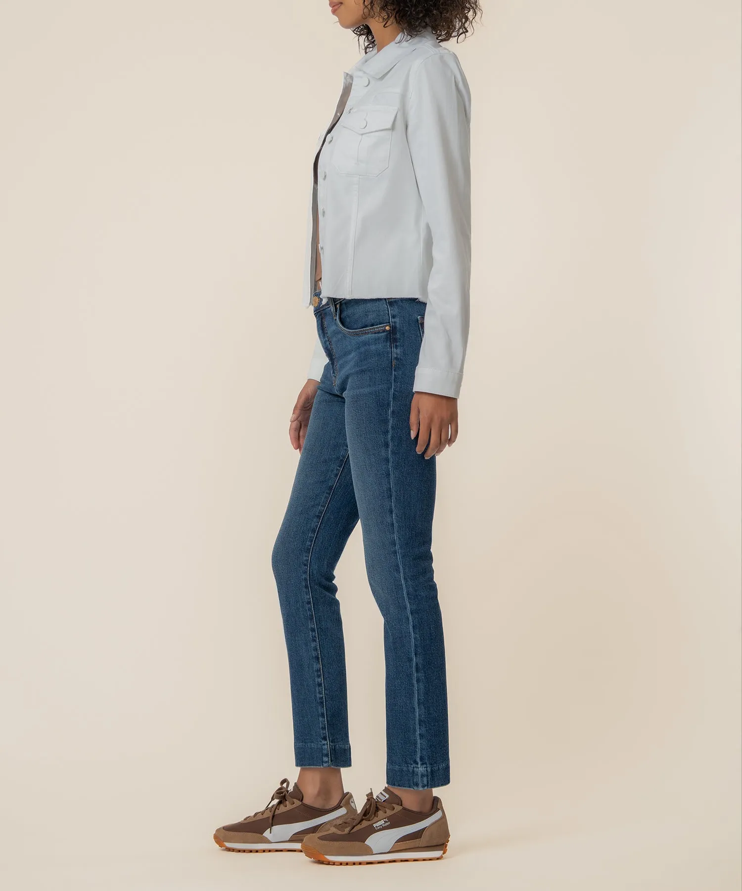 Kara Denim Jacket in Optic White sold by Kut from the Kloth product image thumbnail 2