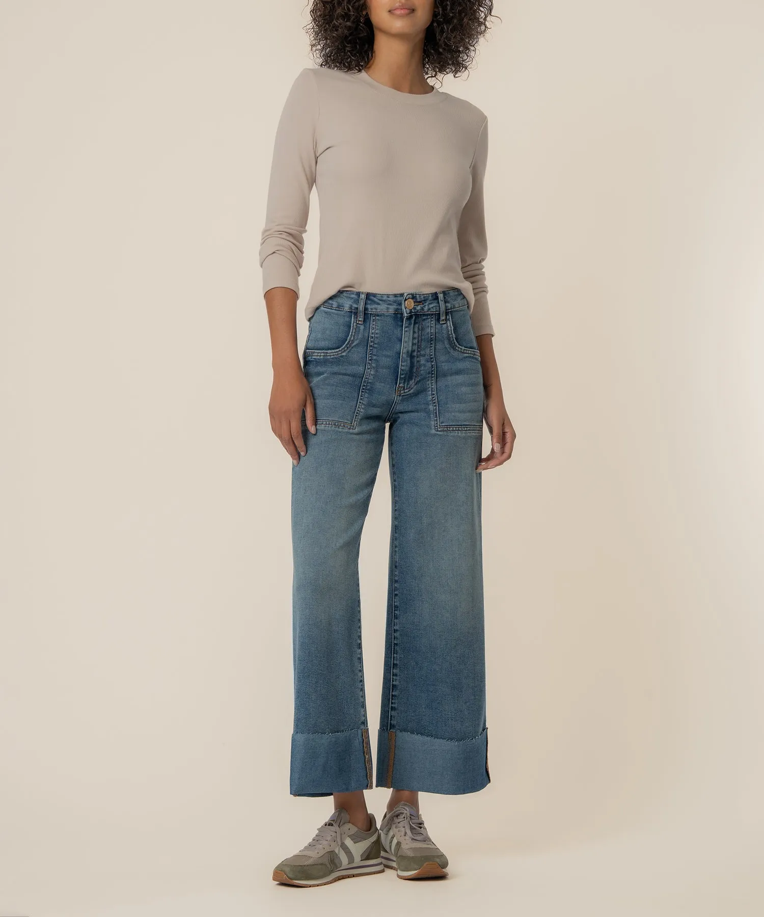Meg High Rise Wide Leg in Witted Wash sold by Kut from the Kloth