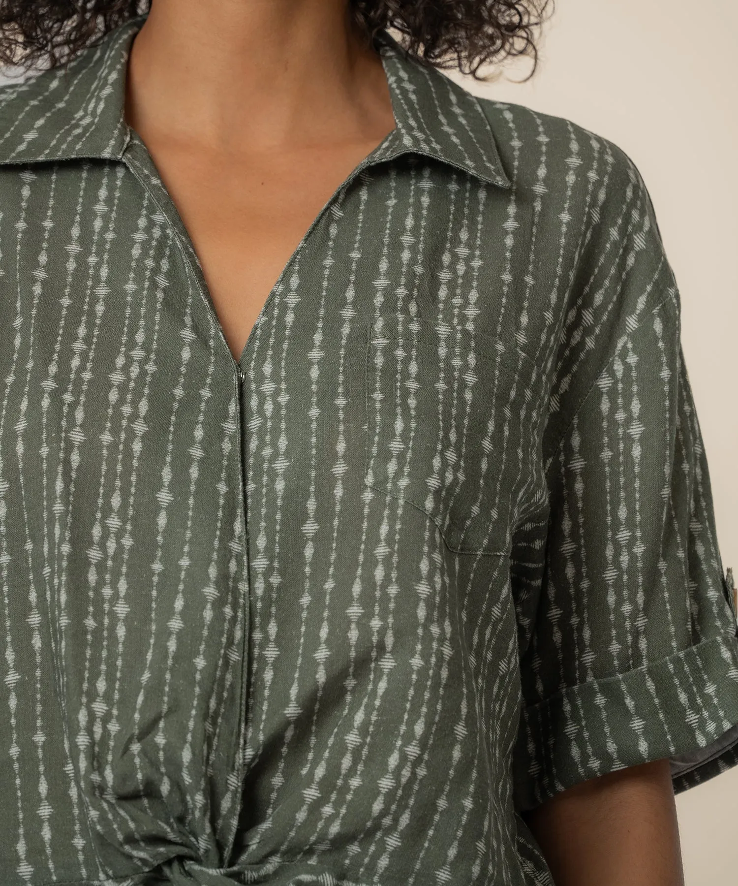 Rebel Linen Knot Front Shirt sold by Kut from the Kloth product image thumbnail 4