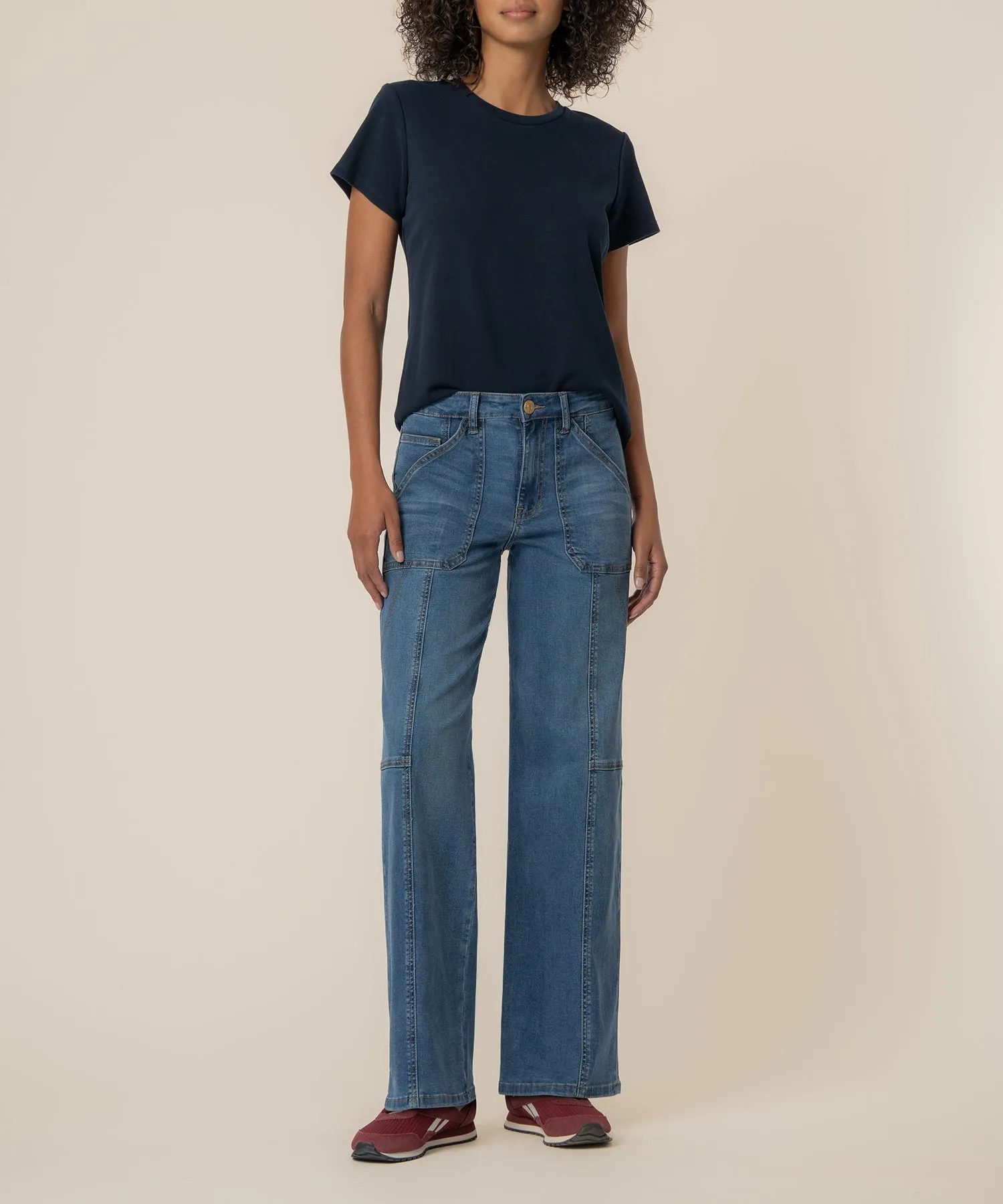 Jodi High Rise Straight Leg, Long Seam sold by Kut from the Kloth