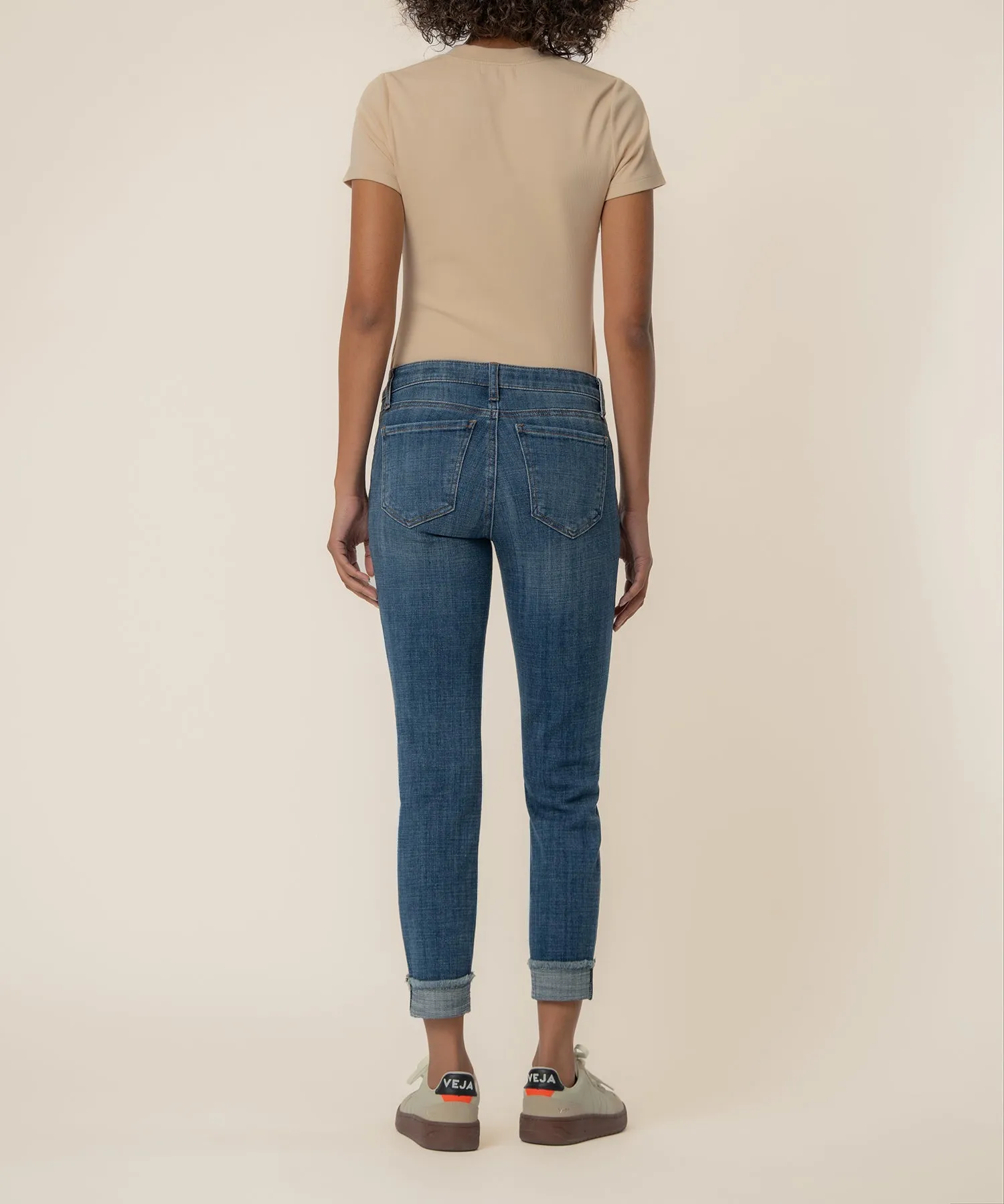 Amy Mid Rise Crop Straight Leg in Deserving Wash sold by Kut from the Kloth product image thumbnail 3
