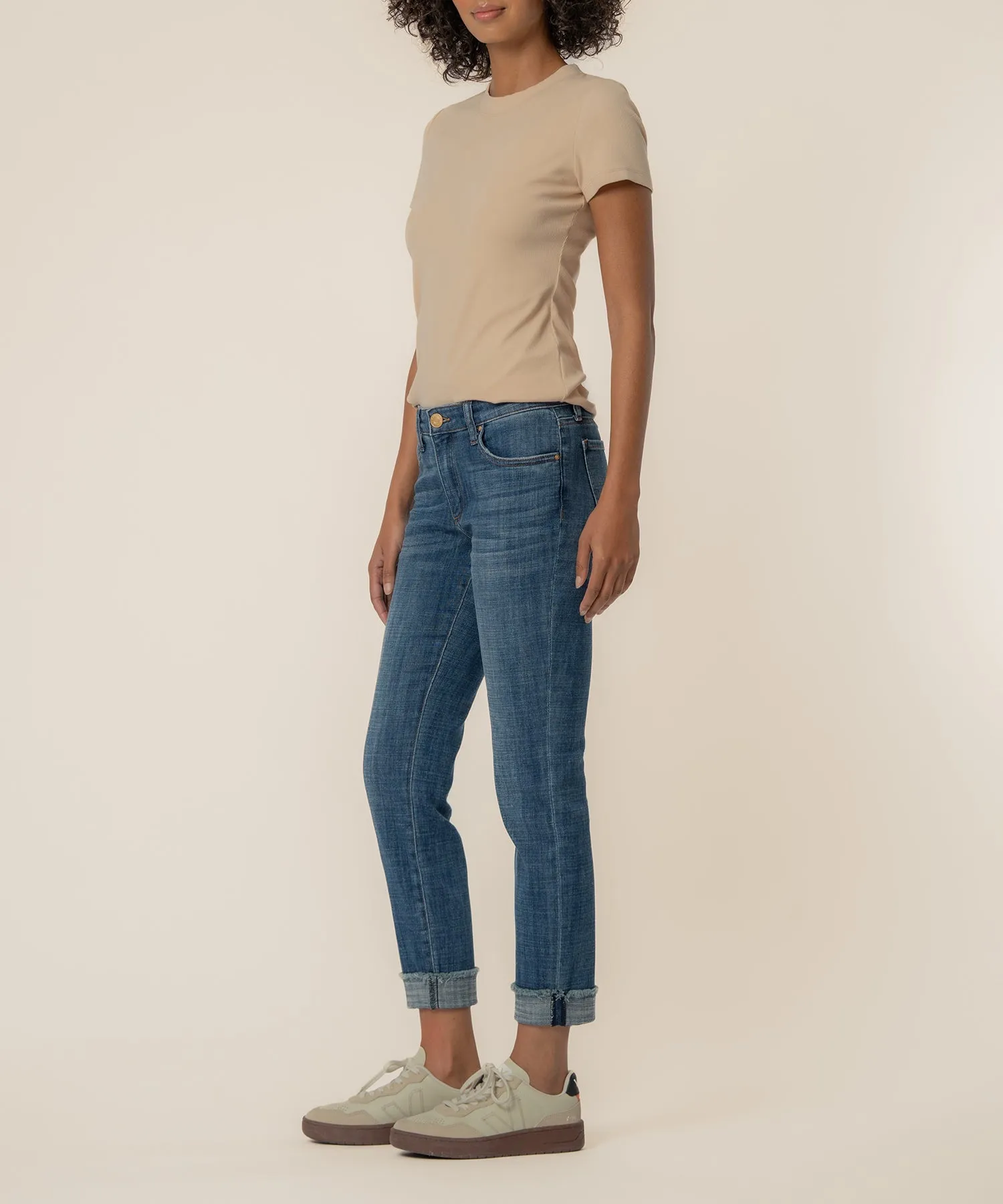 Amy Mid Rise Crop Straight Leg in Deserving Wash sold by Kut from the Kloth product image thumbnail 2