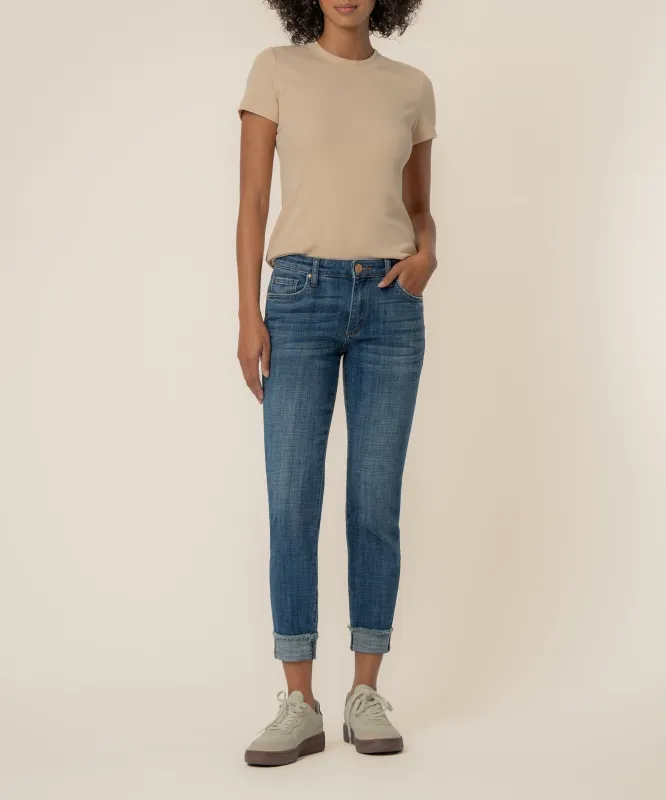 Amy Mid Rise Crop Straight Leg made by Kut from the Kloth