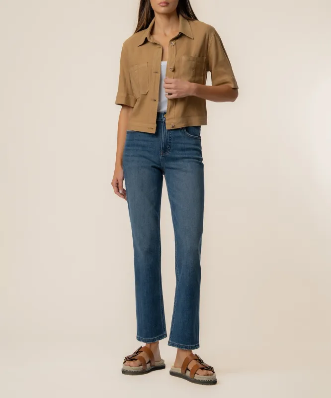 Finly Linen Jacket in Wood made by Kut from the Kloth