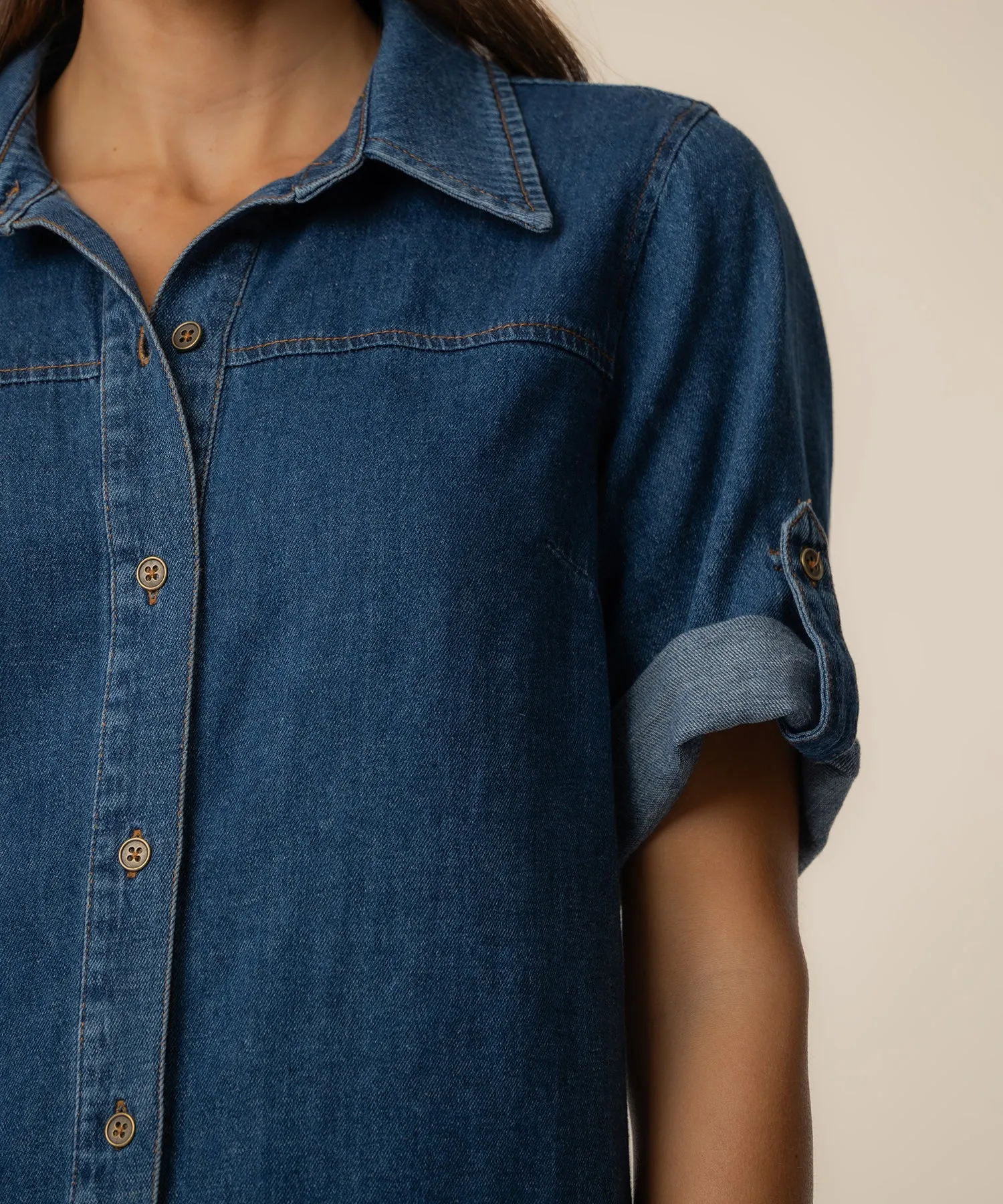 Eliza Denim Dress in Capturing Wash sold by Kut from the Kloth product image thumbnail 5