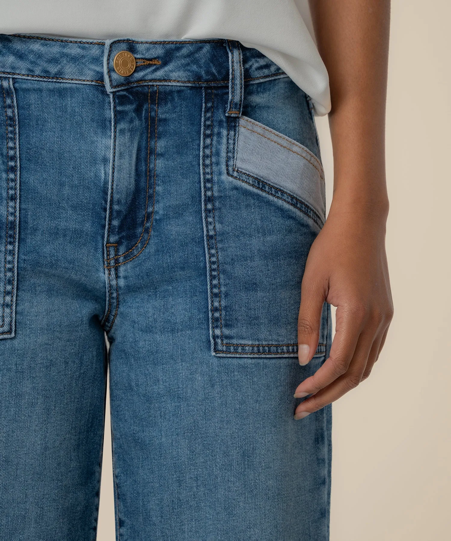 Meg High Rise Wide Leg, Petite in Success Wash sold by Kut from the Kloth product image thumbnail 4