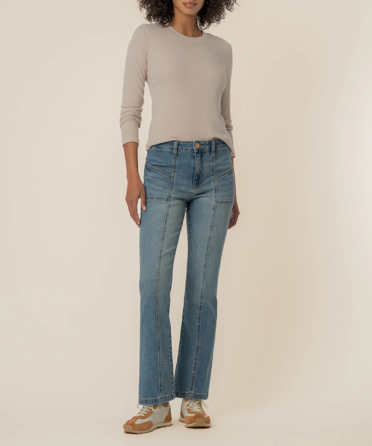 Kelsey High Rise Ankle Flare Long sold by Kut from the Kloth