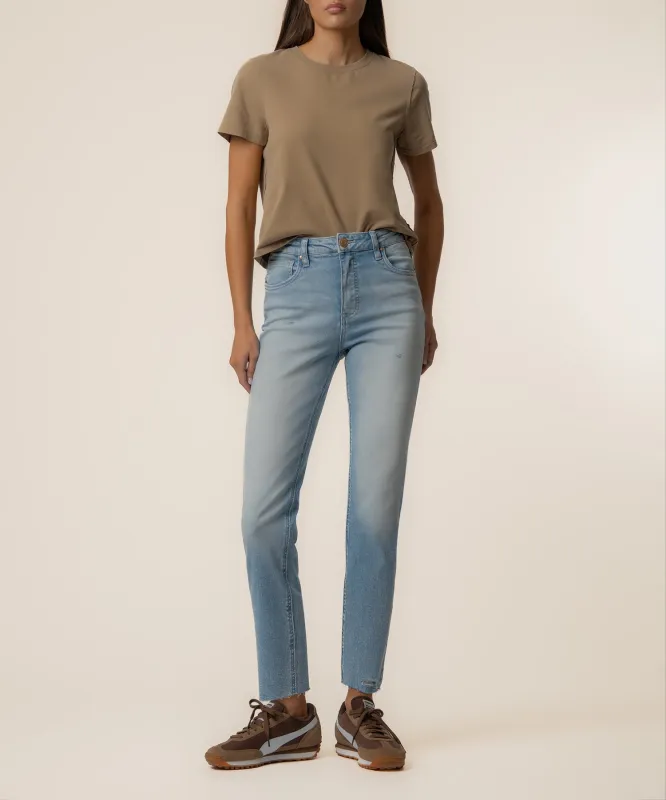 Rachael High Rise Mom Jean in Performance Wash made by Kut from the Kloth