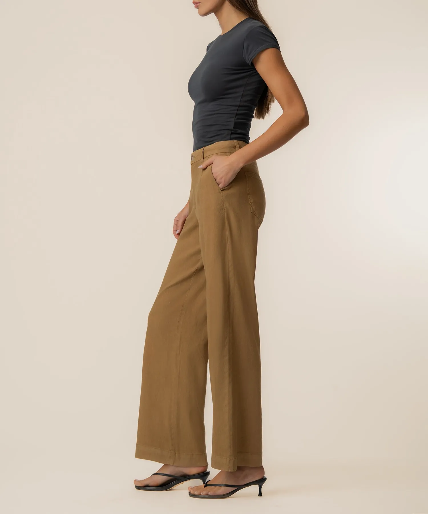 Meg Linen High Rise Wide Straight Leg sold by Kut from the Kloth product image thumbnail 2