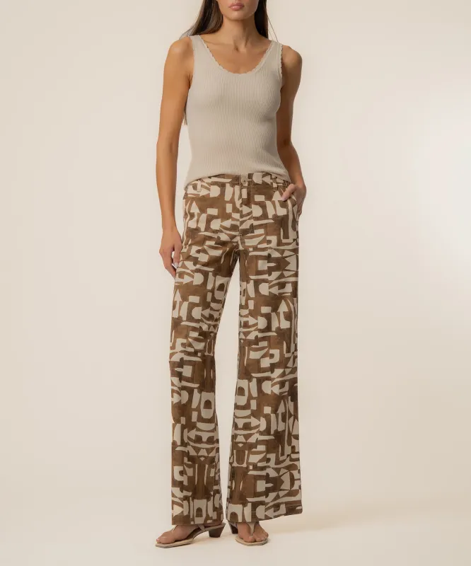 Meg Linen Wide Leg Pant made by Kut from the Kloth
