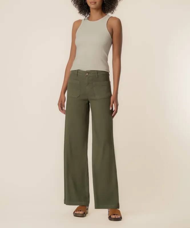 Meg Linen High Rise Wide Leg made by Kut from the Kloth