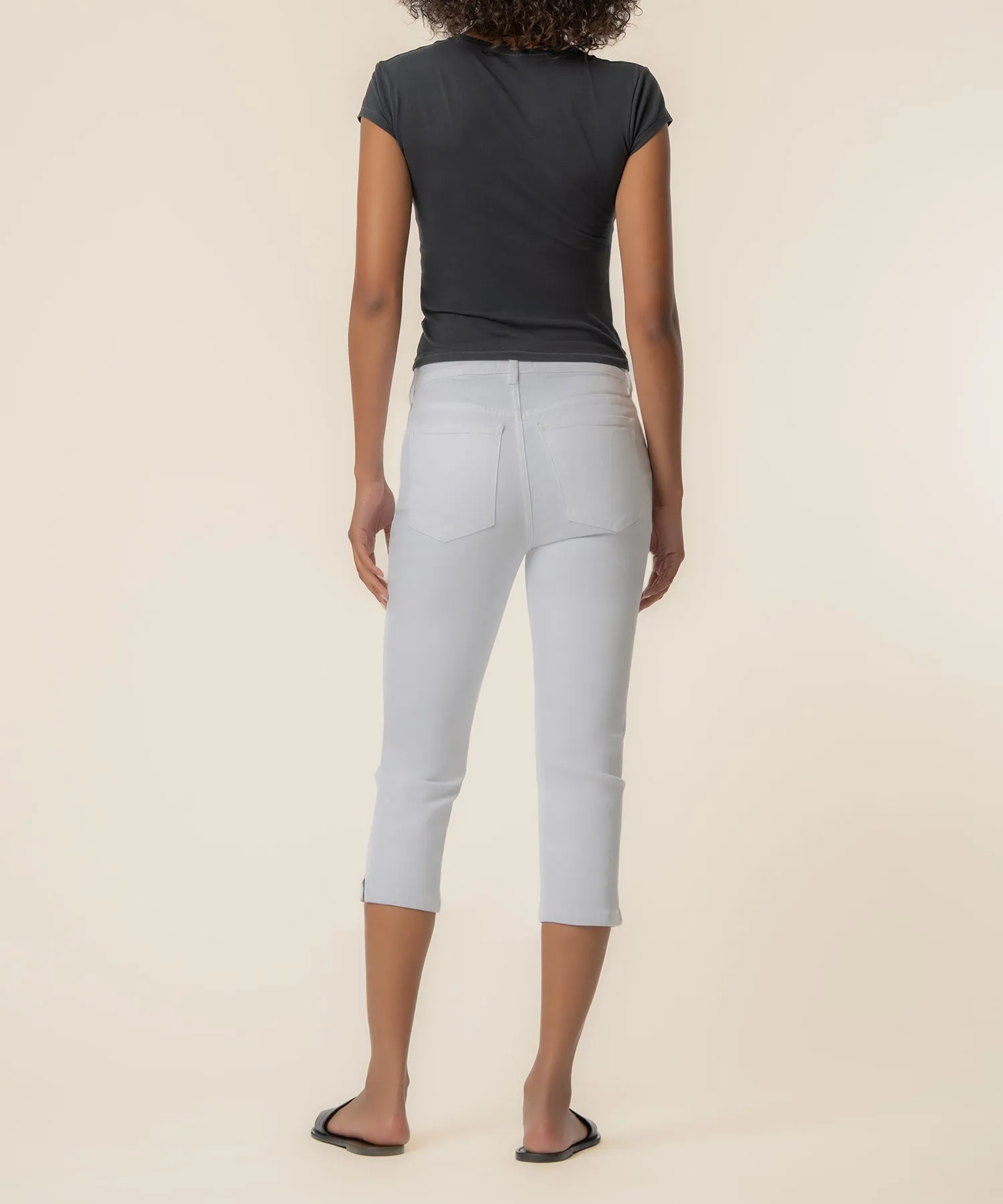 Gigi High Rise Capri, Exclusive in Optic White sold by Kut from the Kloth product image thumbnail 3