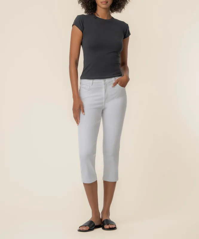 Gigi High Rise Capri, Exclusive in Optic White made by Kut from the Kloth