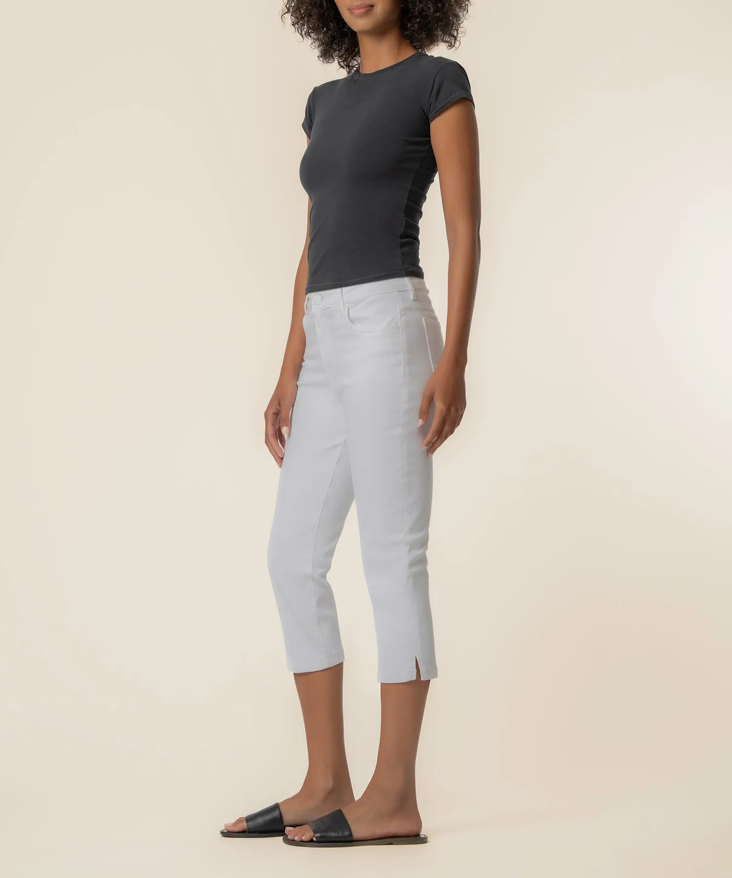 Gigi High Rise Capri, Exclusive in Optic White sold by Kut from the Kloth product image thumbnail 2