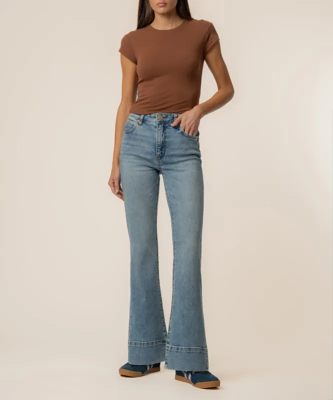 Stella High Rise Flare in Curiosity Wash made by Kut from the Kloth