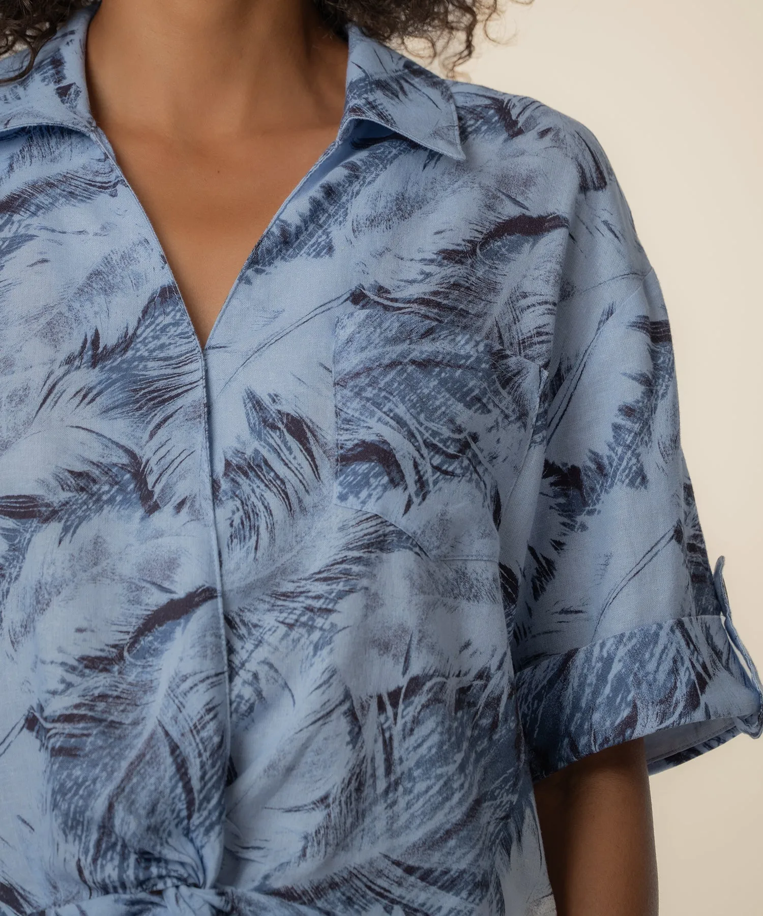 Rebel Linen Knot Front Shirt sold by Kut from the Kloth product image thumbnail 4