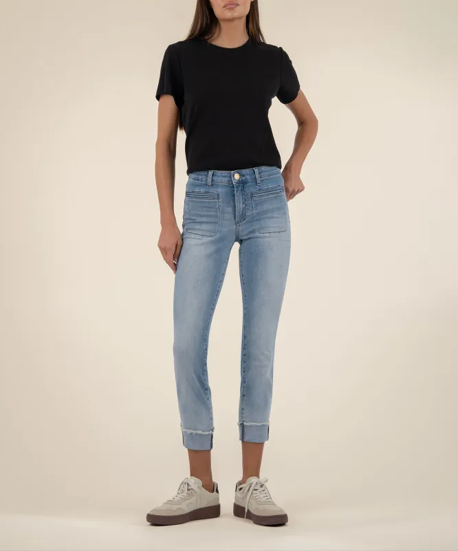 Amy Crop Straight Leg, Petite in Valor Wash made by Kut from the Kloth