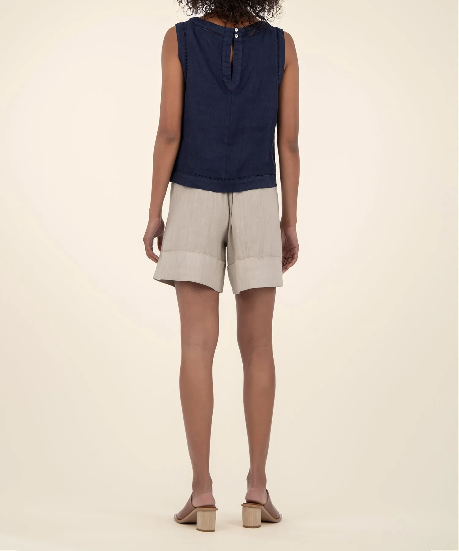 Joanne Sleeveless Crop Top in Ink Blue sold by Kut from the Kloth product image thumbnail 3