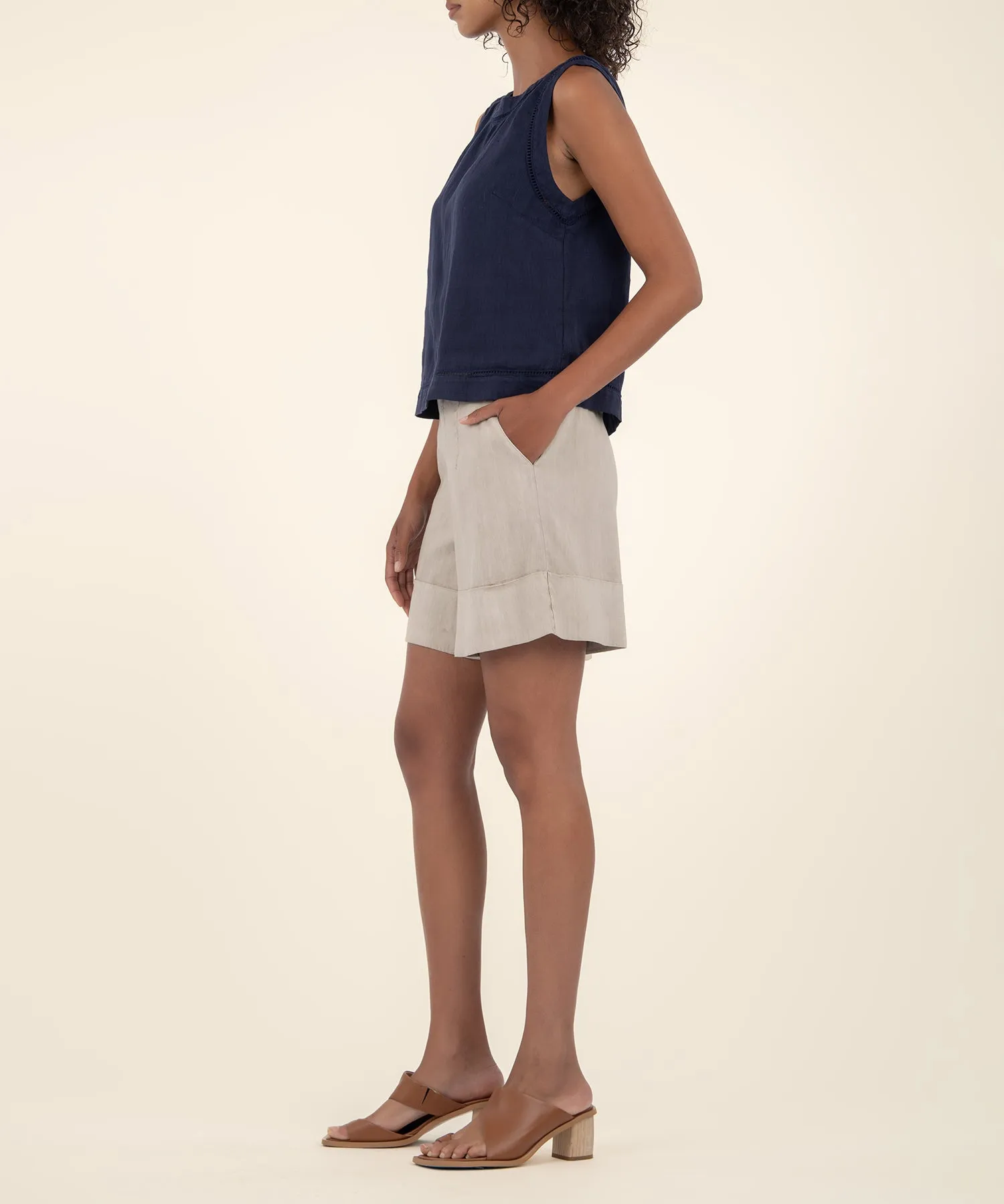 Joanne Sleeveless Crop Top in Ink Blue sold by Kut from the Kloth product image thumbnail 2