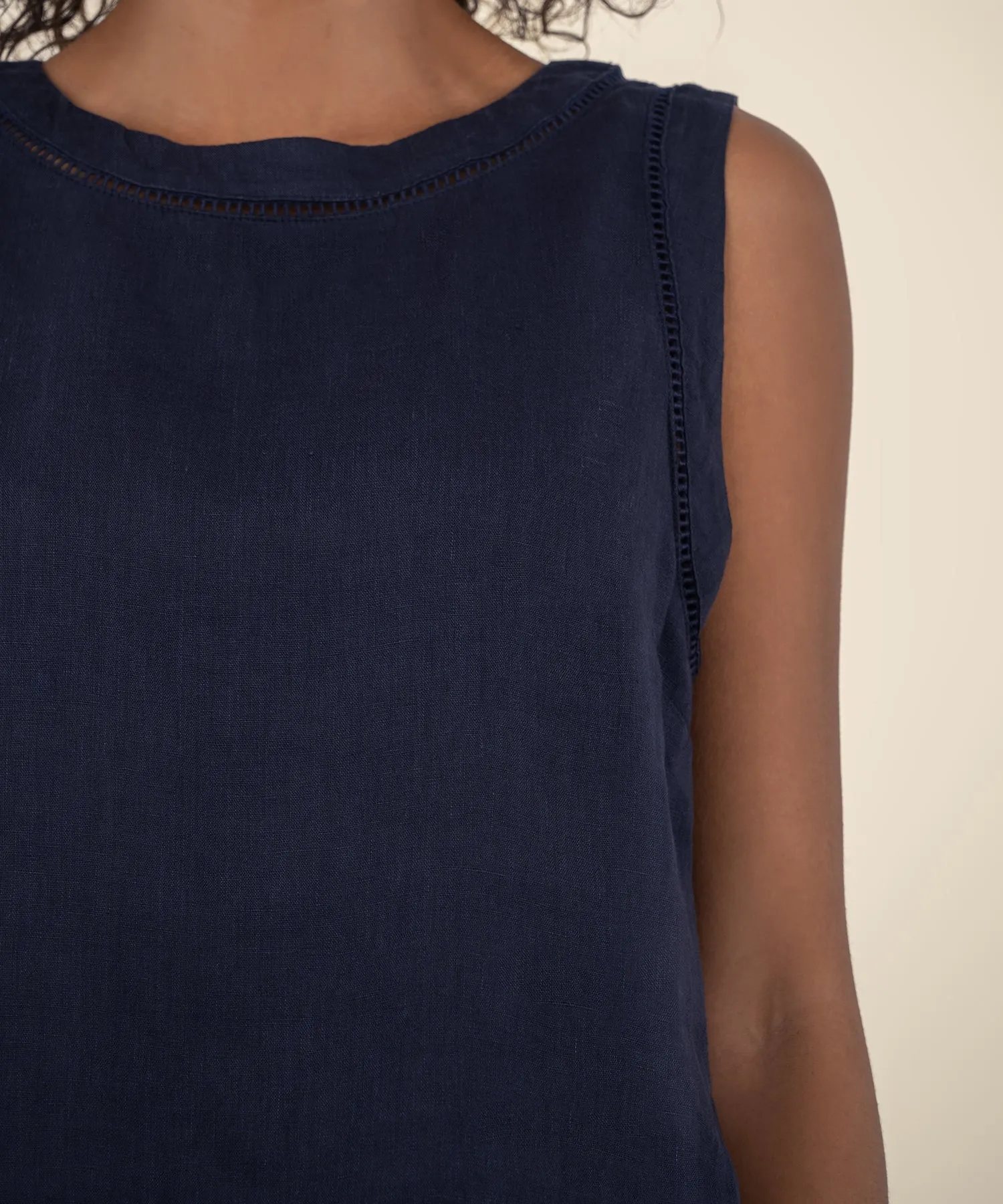 Joanne Sleeveless Crop Top in Ink Blue sold by Kut from the Kloth product image thumbnail 4