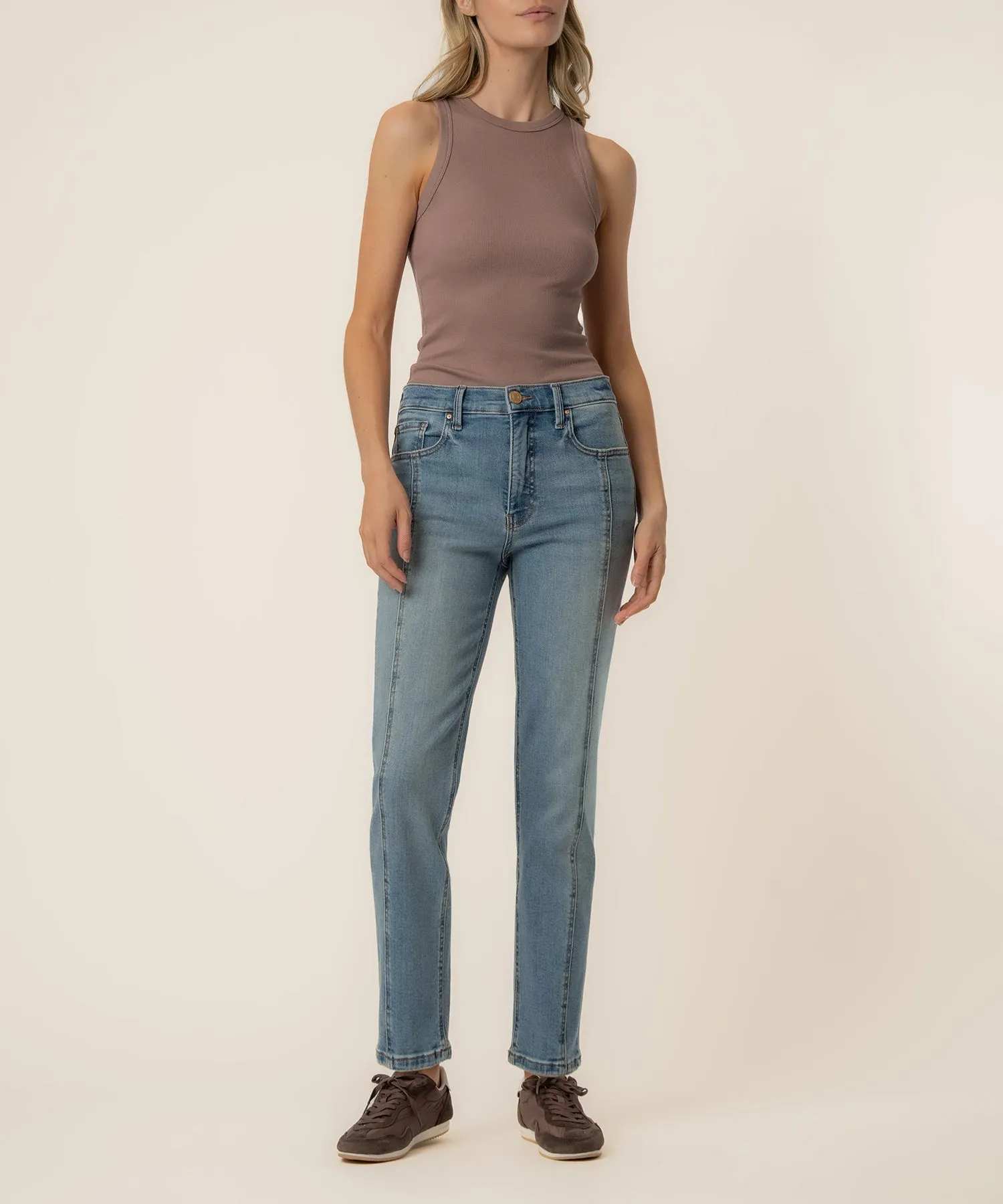Blair High Rise Straight Leg, Exclusive in Temper Wash sold by Kut from the Kloth