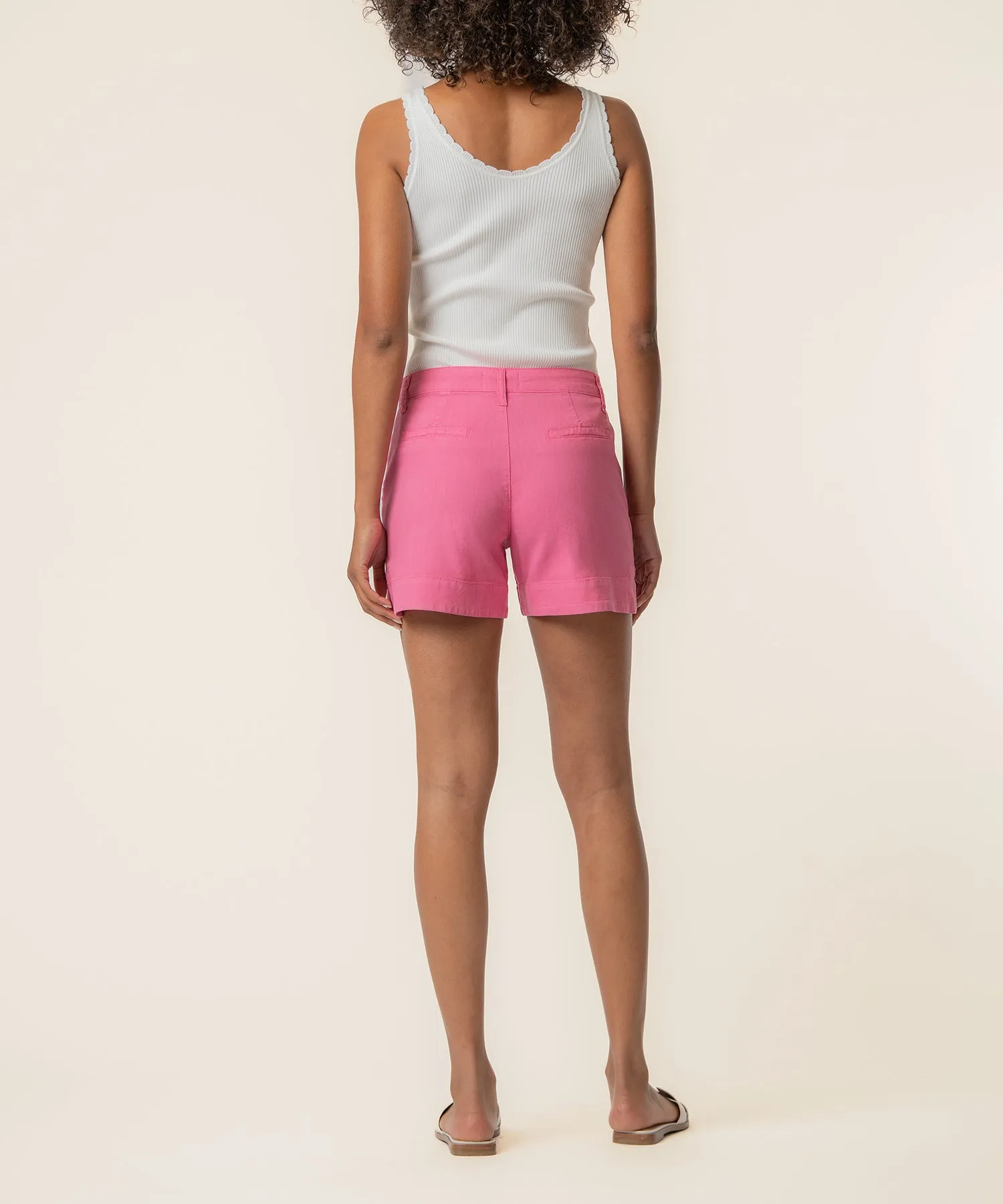 Toni Linen High Rise Short in Lipstick sold by Kut from the Kloth product image thumbnail 3
