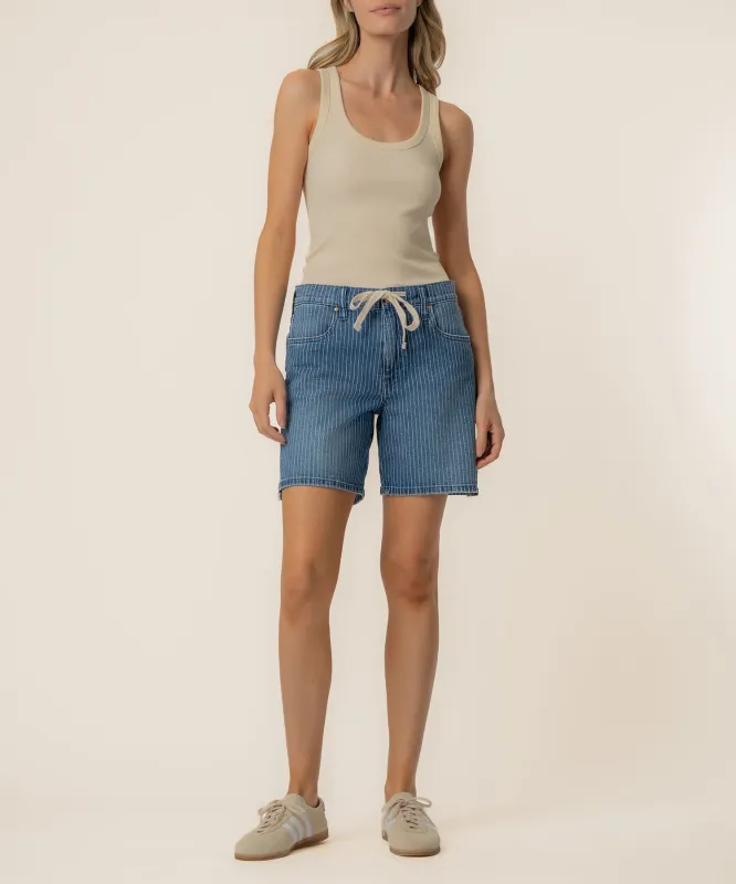 Holly Stripe High Rise Short in Relax Wash made by Kut from the Kloth