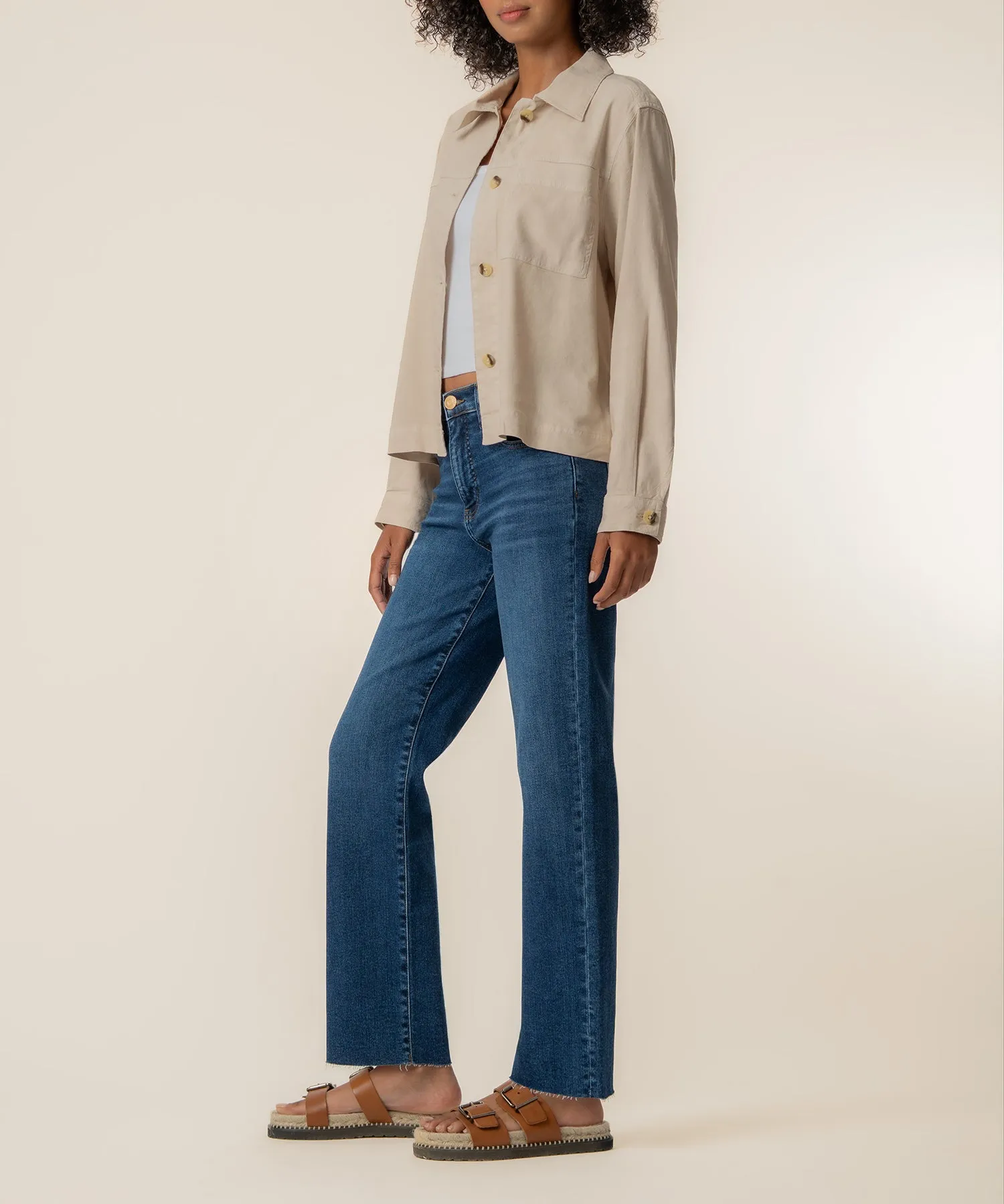 Bellamy Linen Jacket in Sand sold by Kut from the Kloth product image thumbnail 2