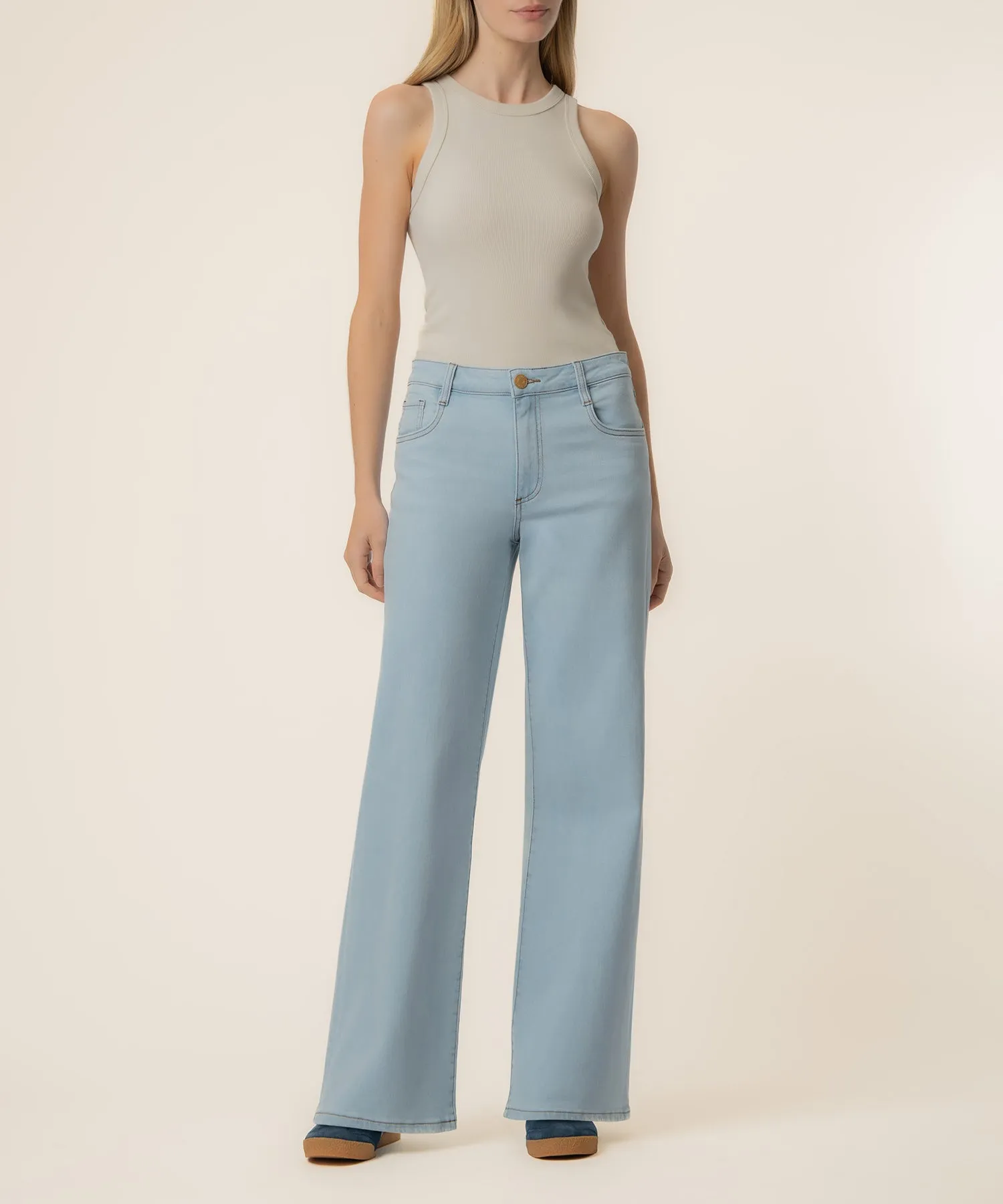 Maya High Rise Wide Leg in Unearthly Wash sold by Kut from the Kloth