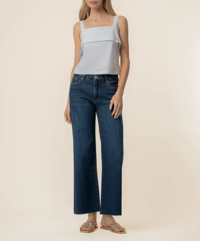 Melanie Linen Tank Top in White made by Kut from the Kloth