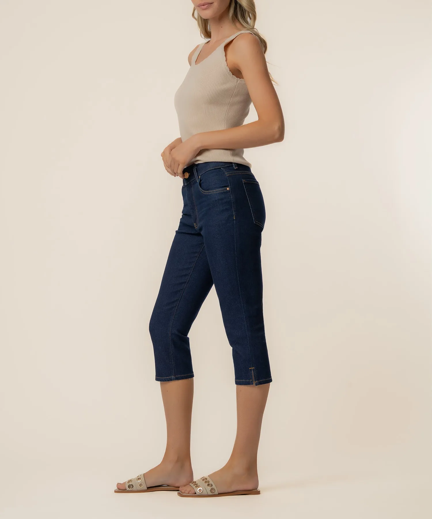 Gigi High Rise Capri, Petite in Sketch Wash sold by Kut from the Kloth product image thumbnail 2