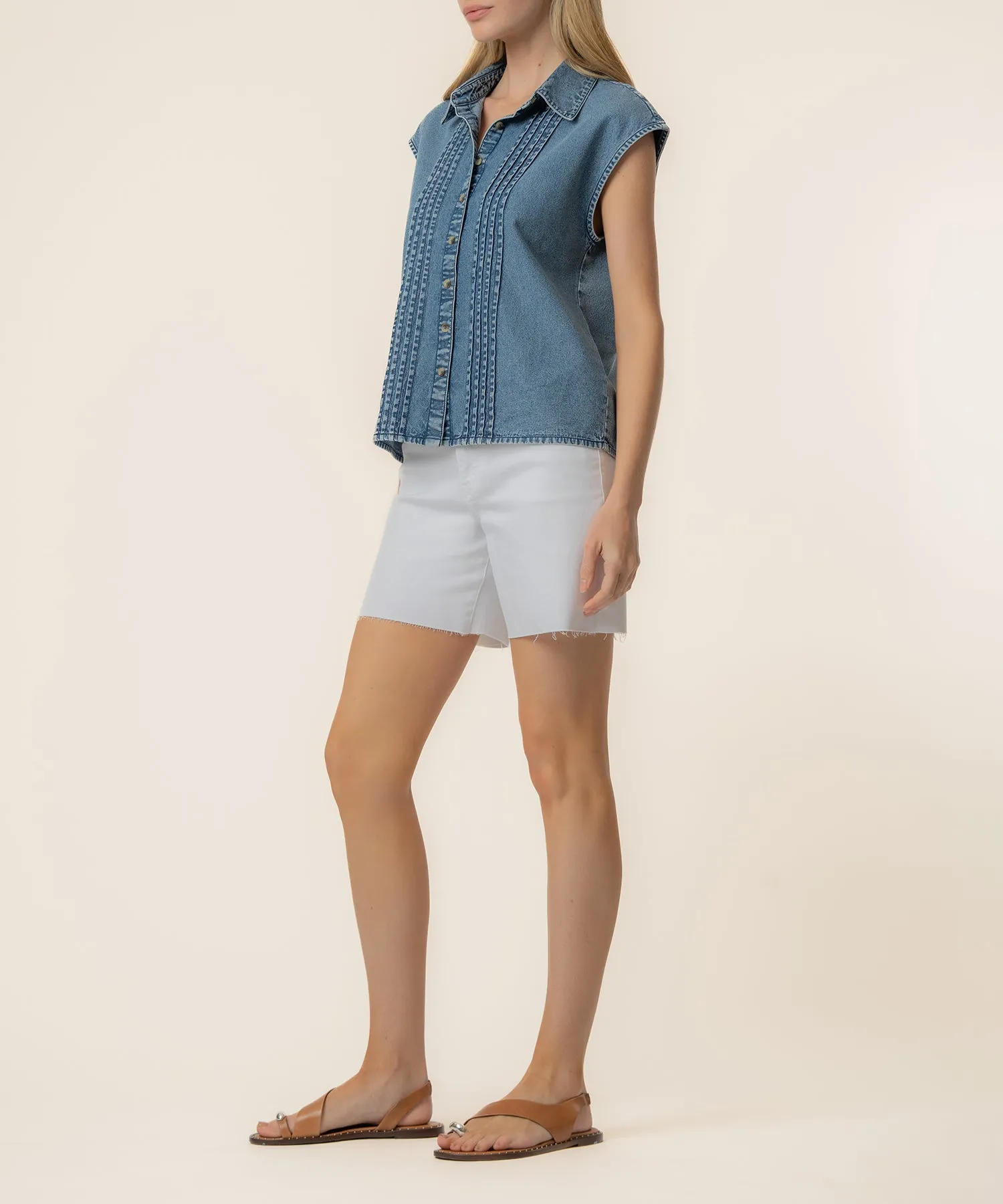 Penelope Denim Top in Beaming Wash sold by Kut from the Kloth product image thumbnail 2
